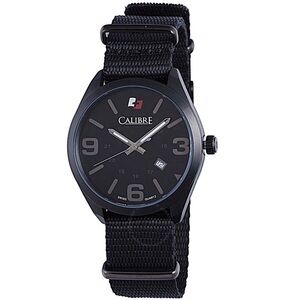 NWT Calibre Trooper Black Dial Black Canvas Strap Men's Watch SC-4T2-13-007